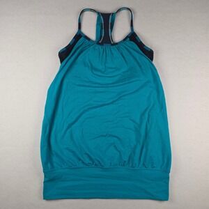 Lululemon No Limits Tank Top Size 4 Surge Teal Built-in Bra Racerback